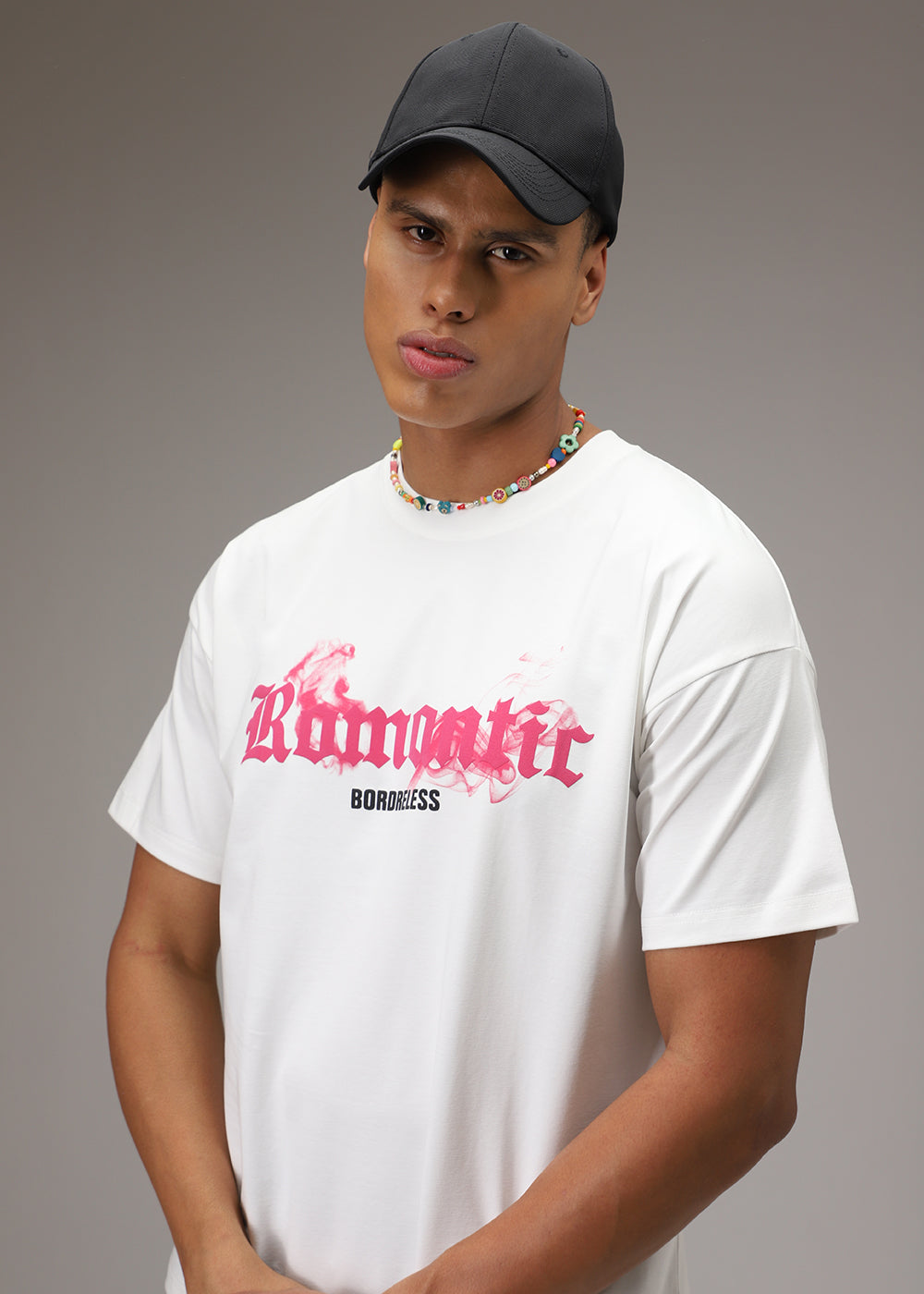 Romantic Funk White Oversized T-shirt