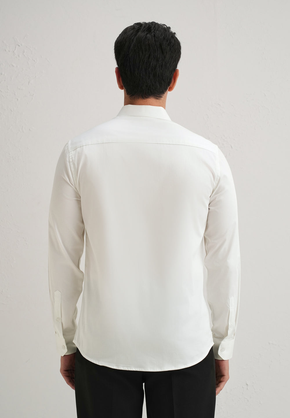 Rose Needle Work White Shirt