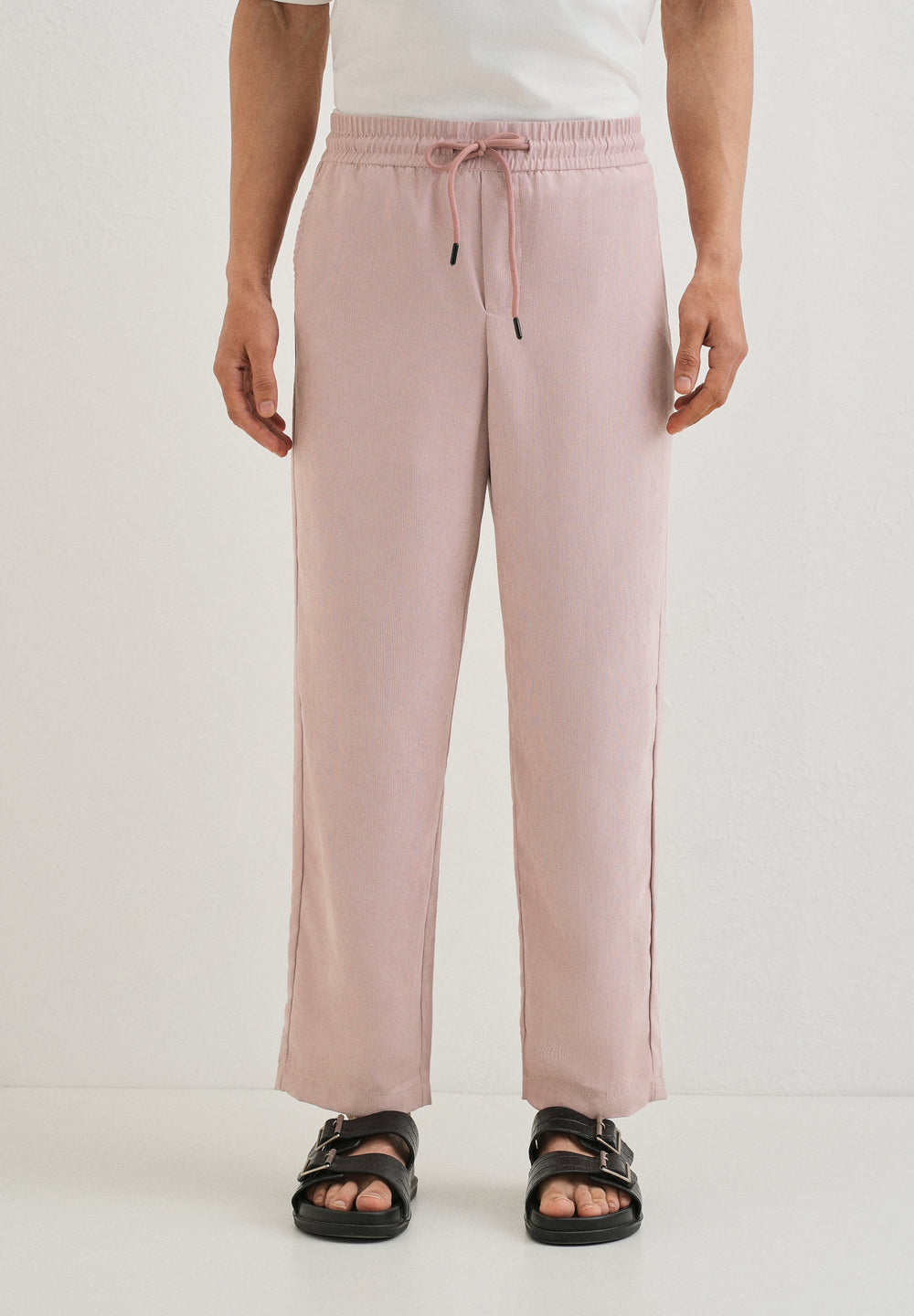 Rose Pink Pin Stripe Corduroy Pant