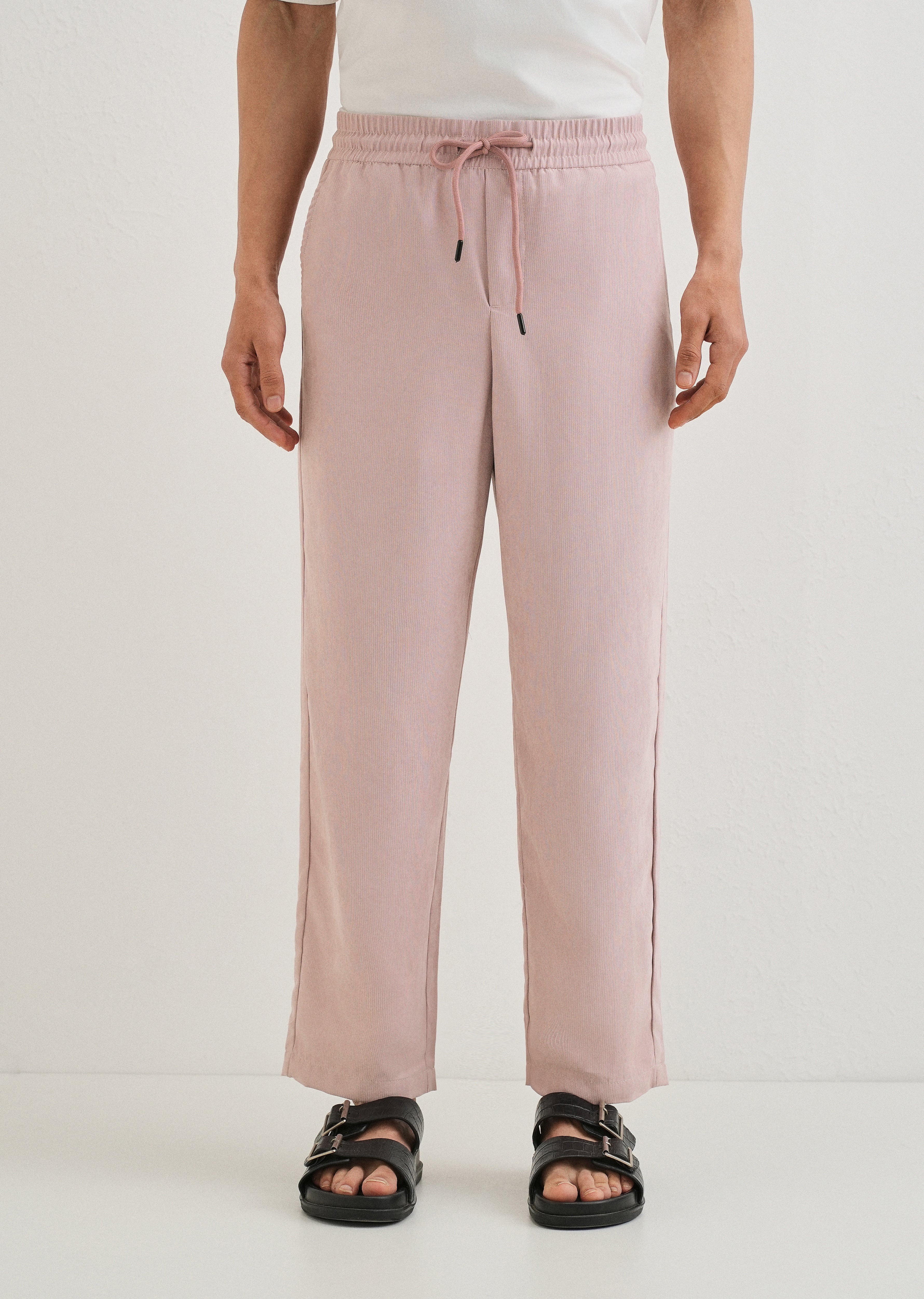Rose Pink Pin Stripe Corduroy Pant