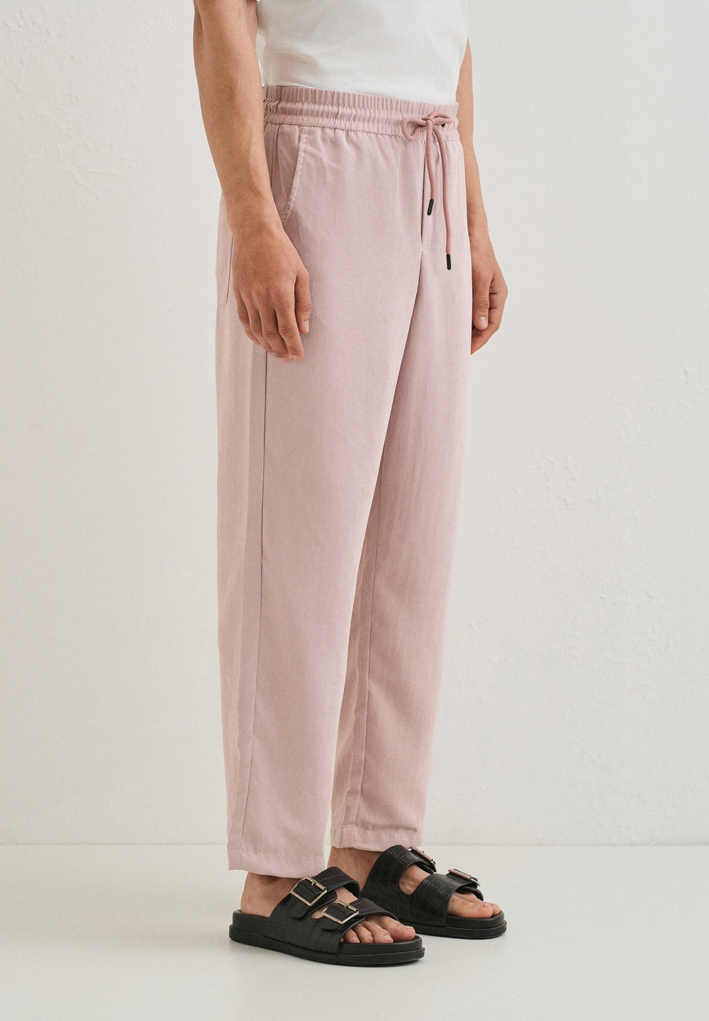 Rose Pink Pin Stripe Corduroy Pant