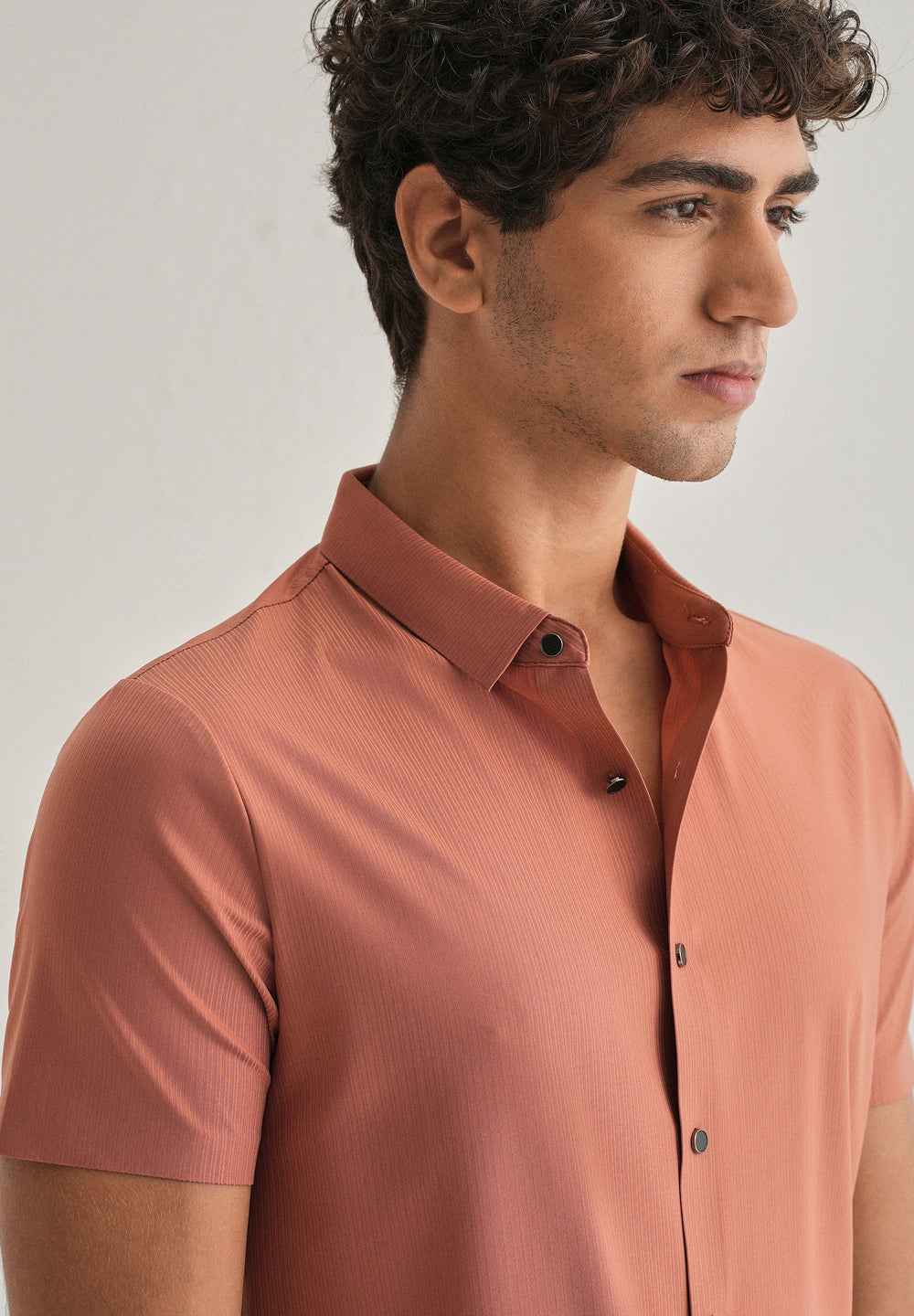 Rust Stripe Seamless Shirt