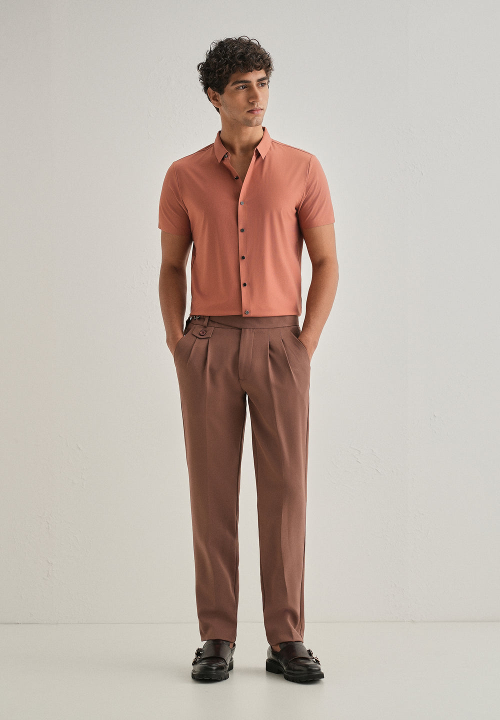 Rust Stripe Seamless Shirt