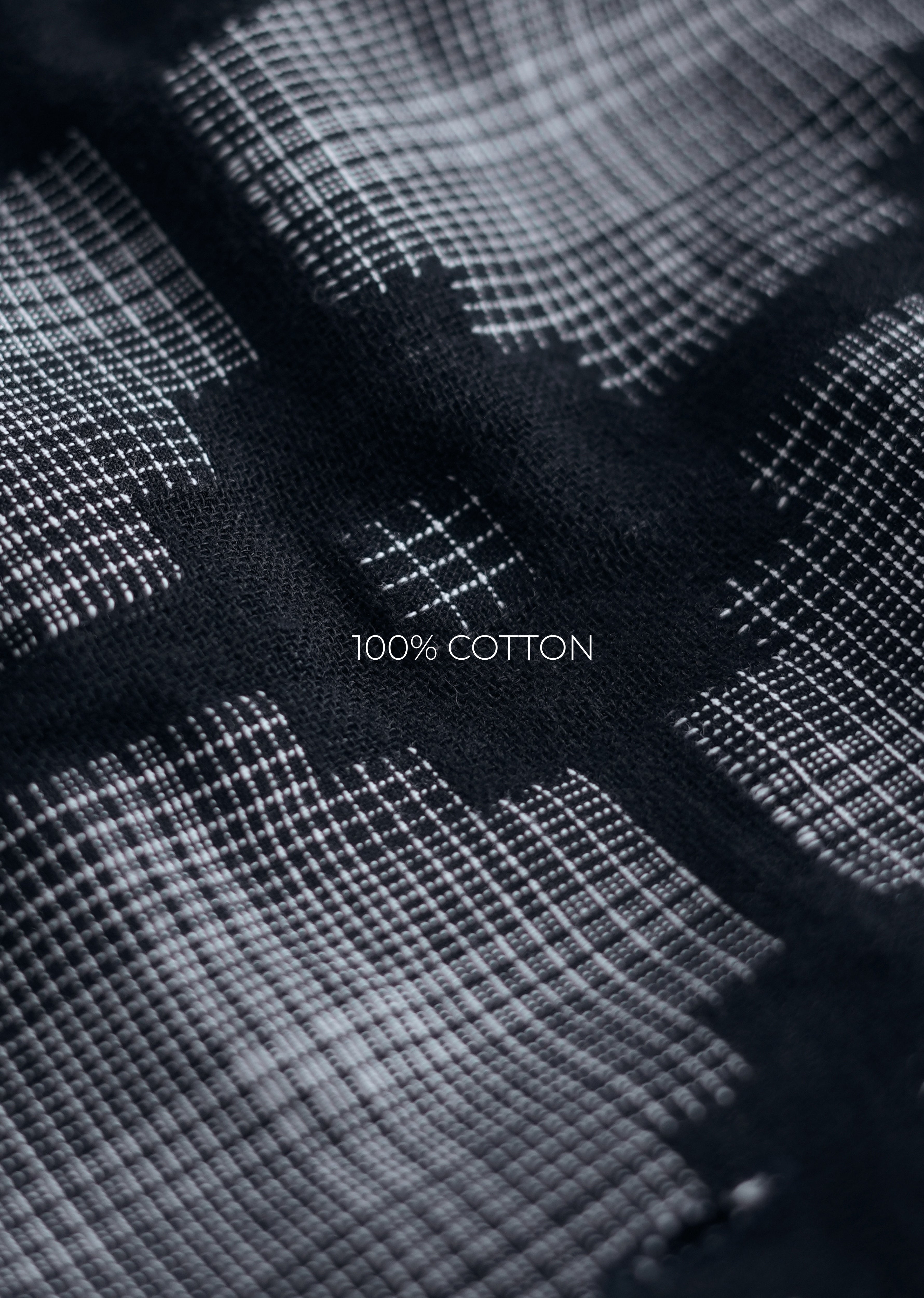 Black Geometric Jacquard Shirt