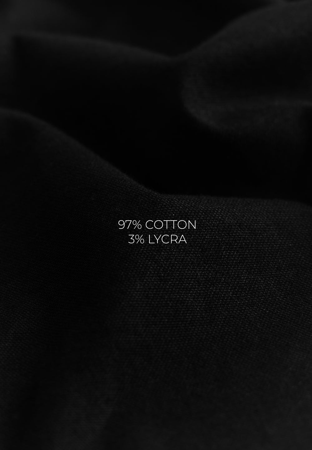 Black Striped Placket Cotton Shirt