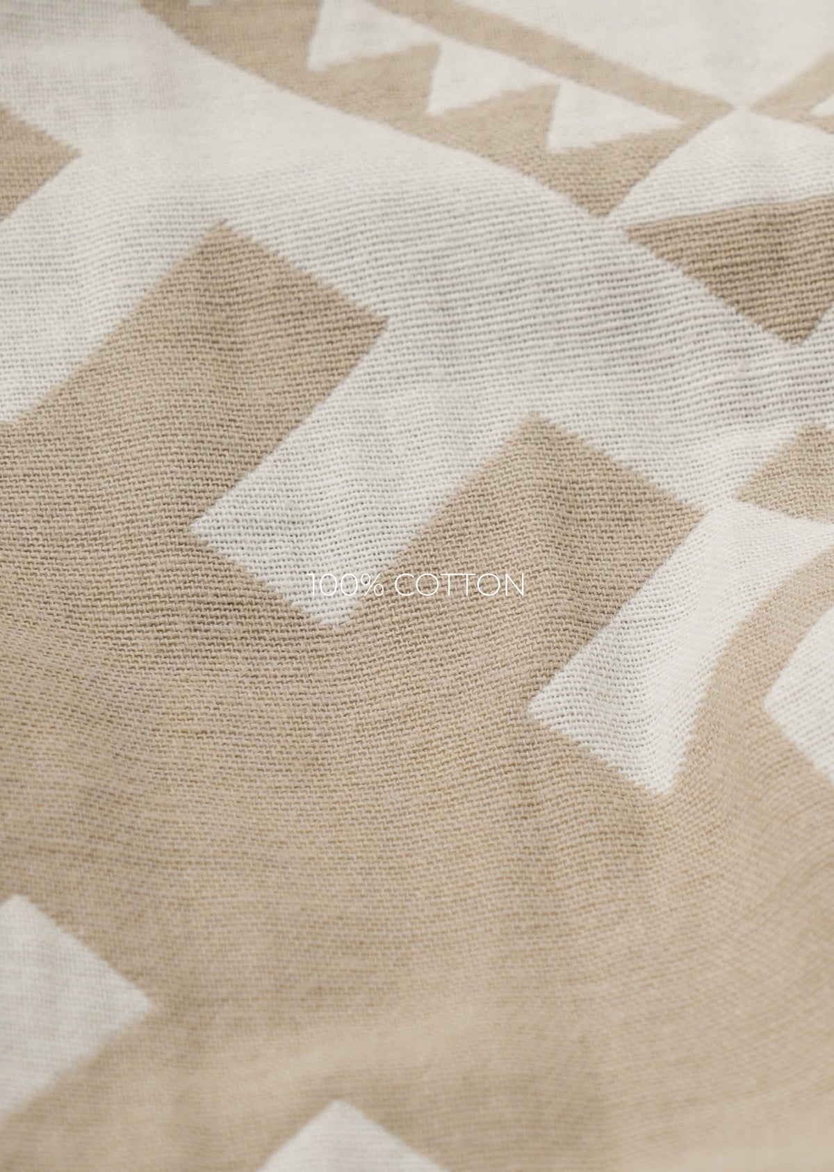 Beige Geometric Jacquard Shirt