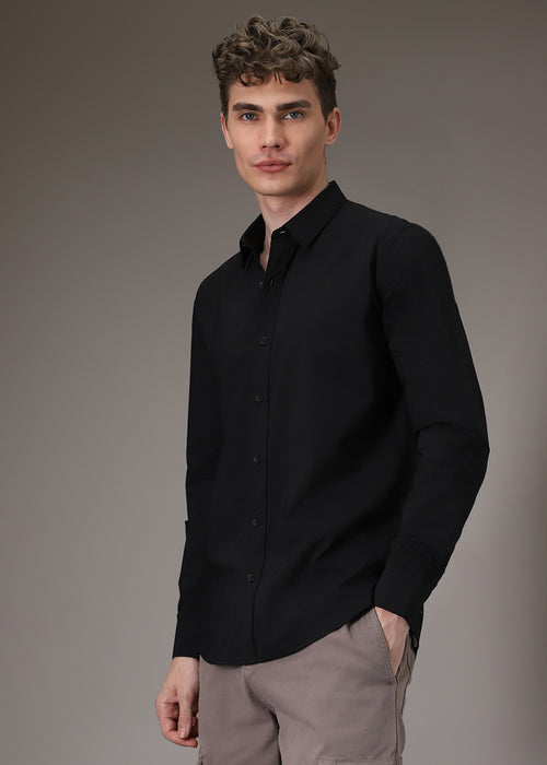 Sable Black Cotton Shirt