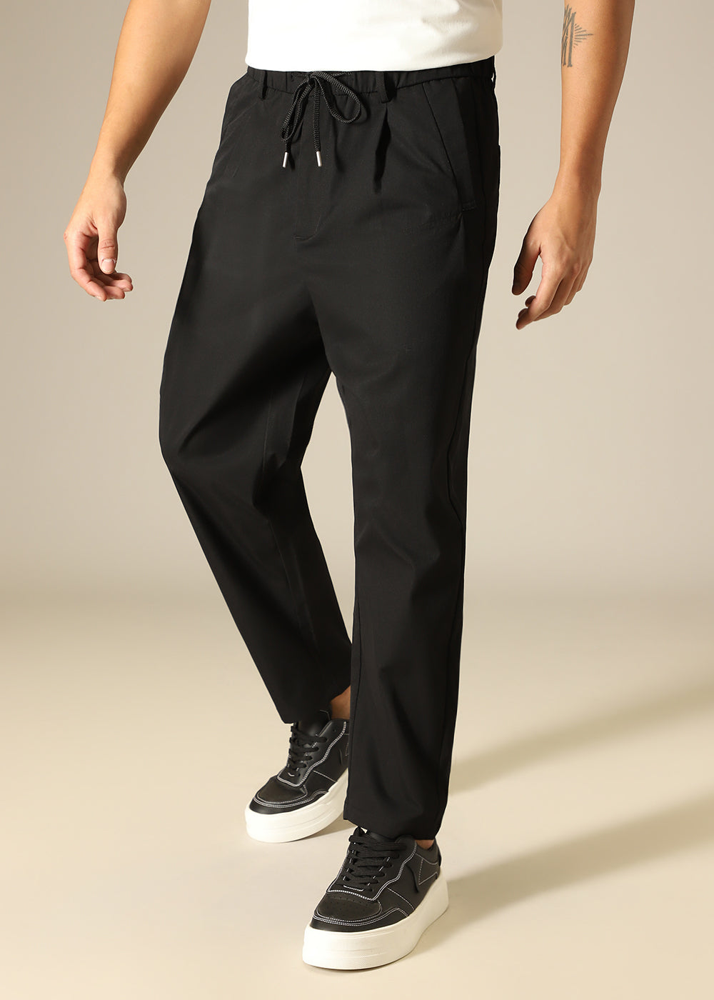 Sable Black Relaxed Fit Trouser