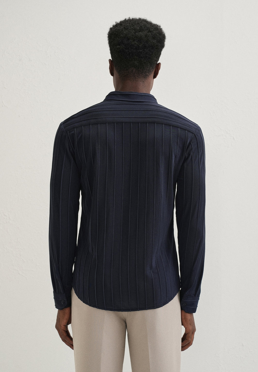 Sable Blue Plain Stripe Shirt