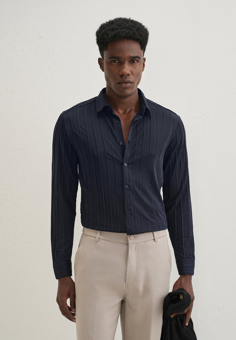 Sable Blue Plain Stripe Shirt