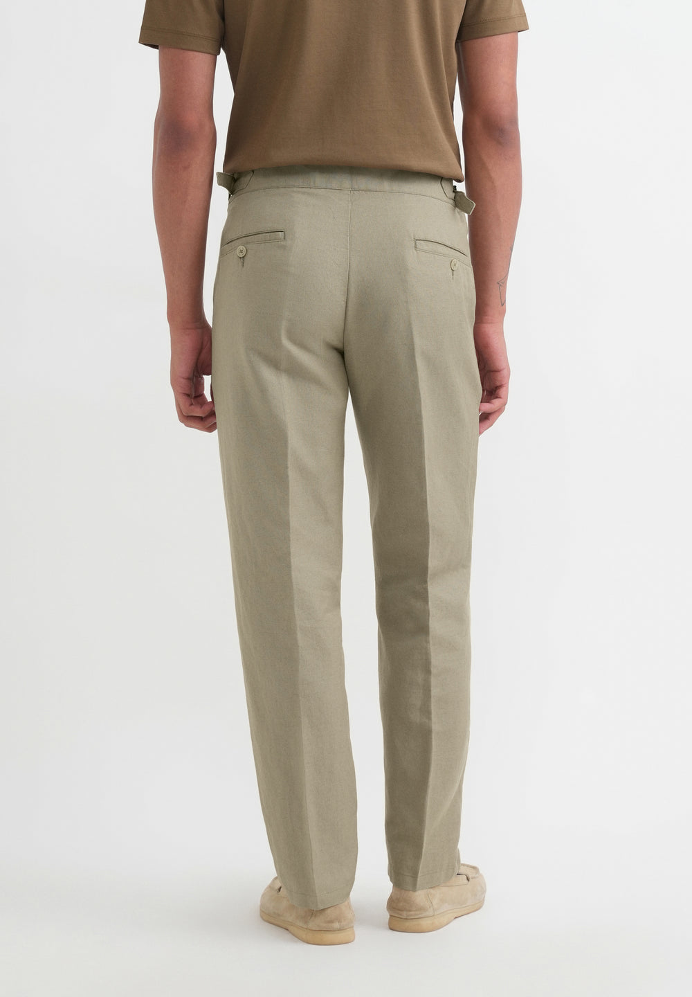 Sage Cotton Linen Gurkha Pant