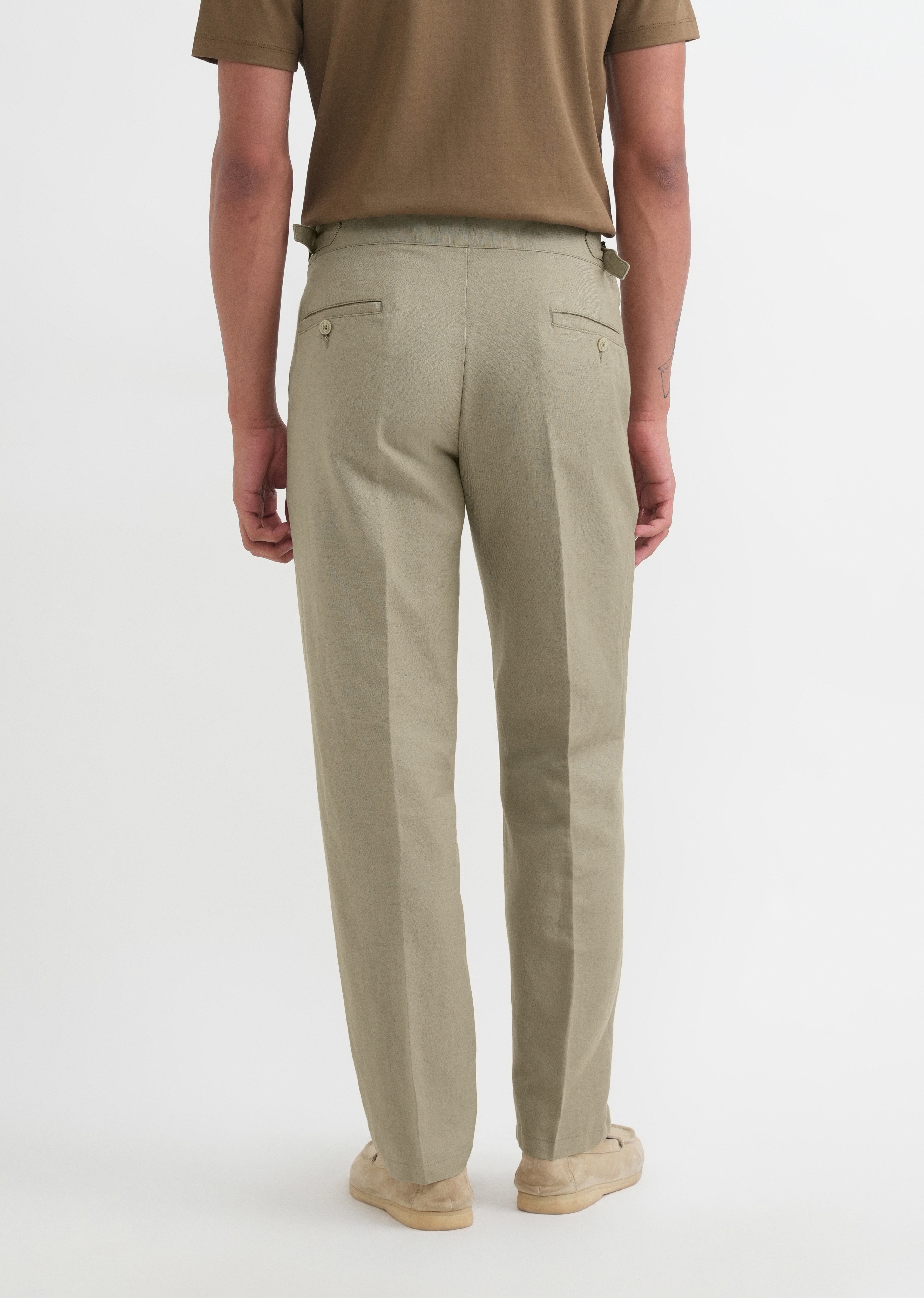 Sage Cotton Linen Gurkha Pant