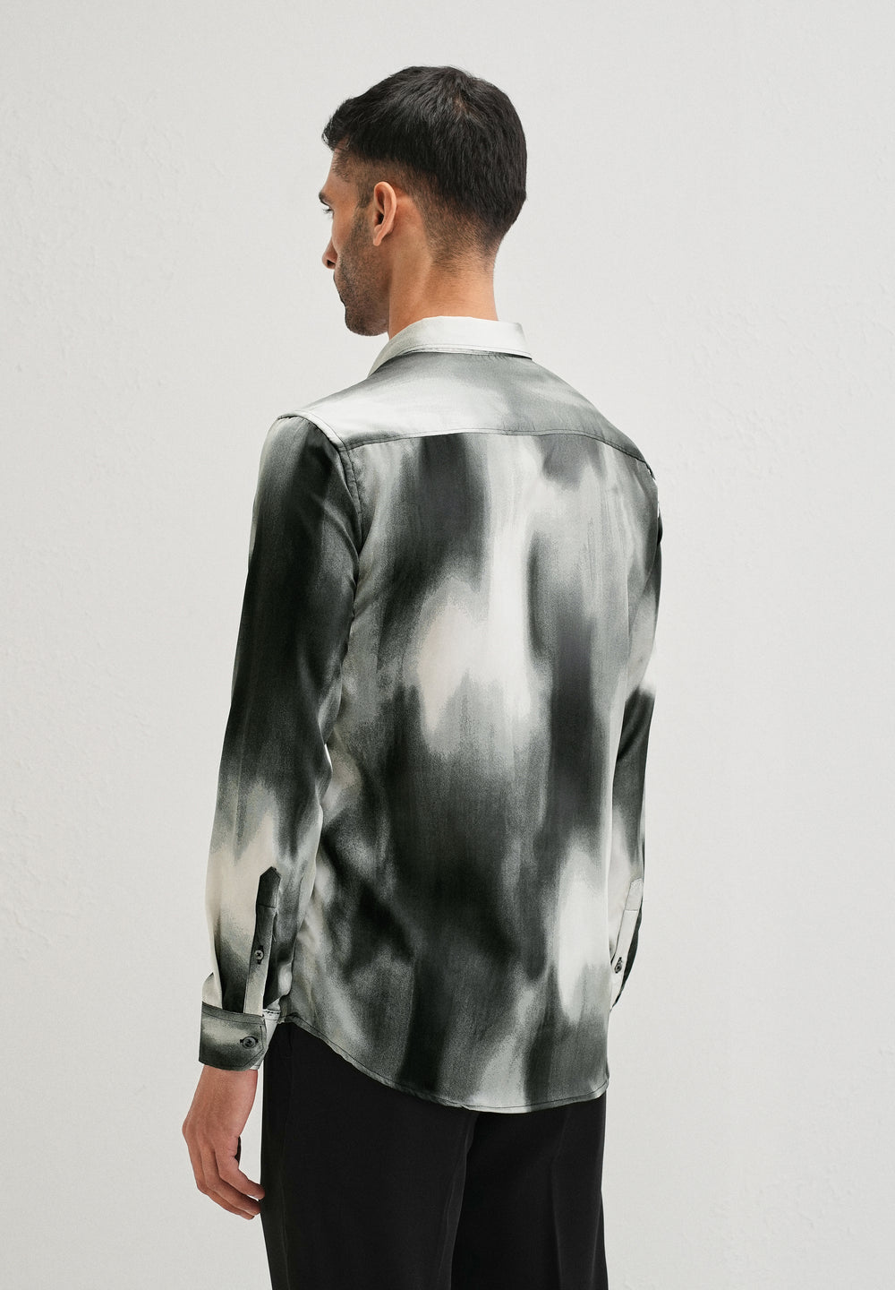 Sage Green Abstract Printed Shirt
