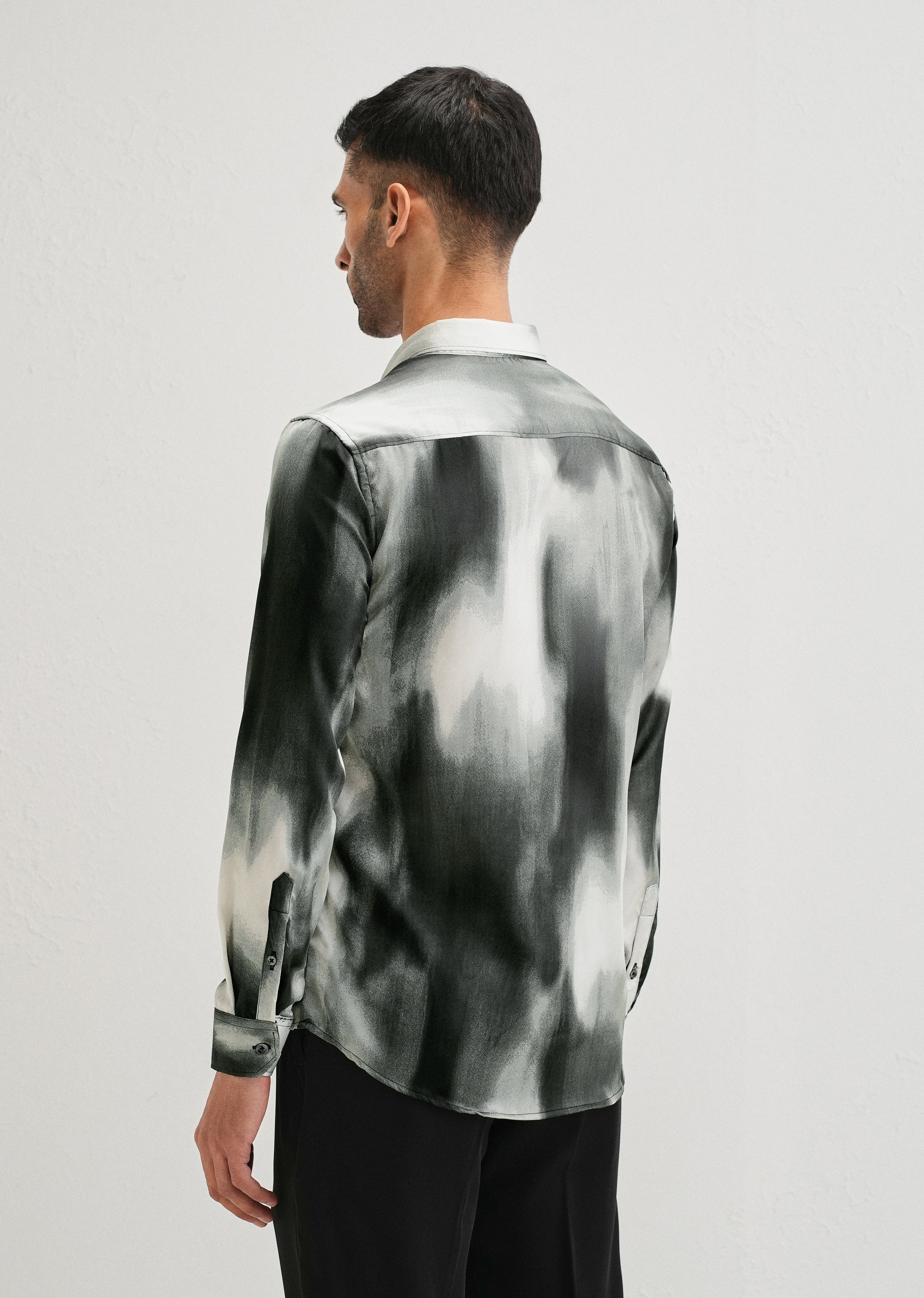 Sage Green Abstract Printed Shirt