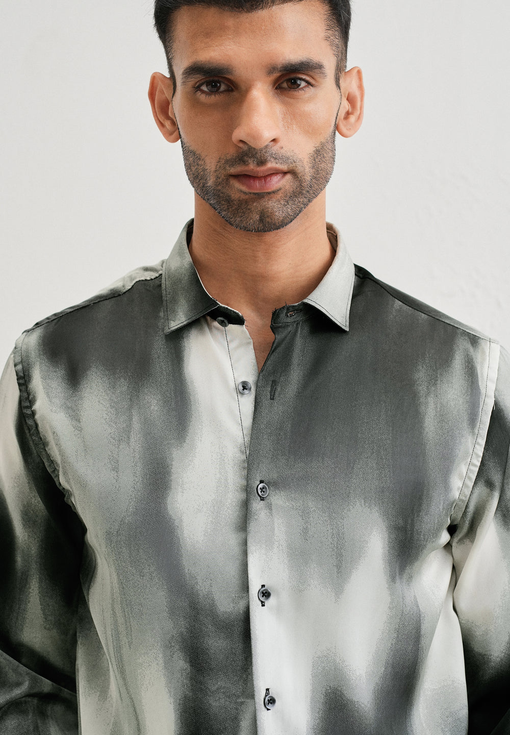 Sage Green Abstract Printed Shirt