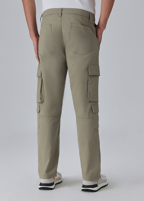 Olive Zipper Cargo Pant