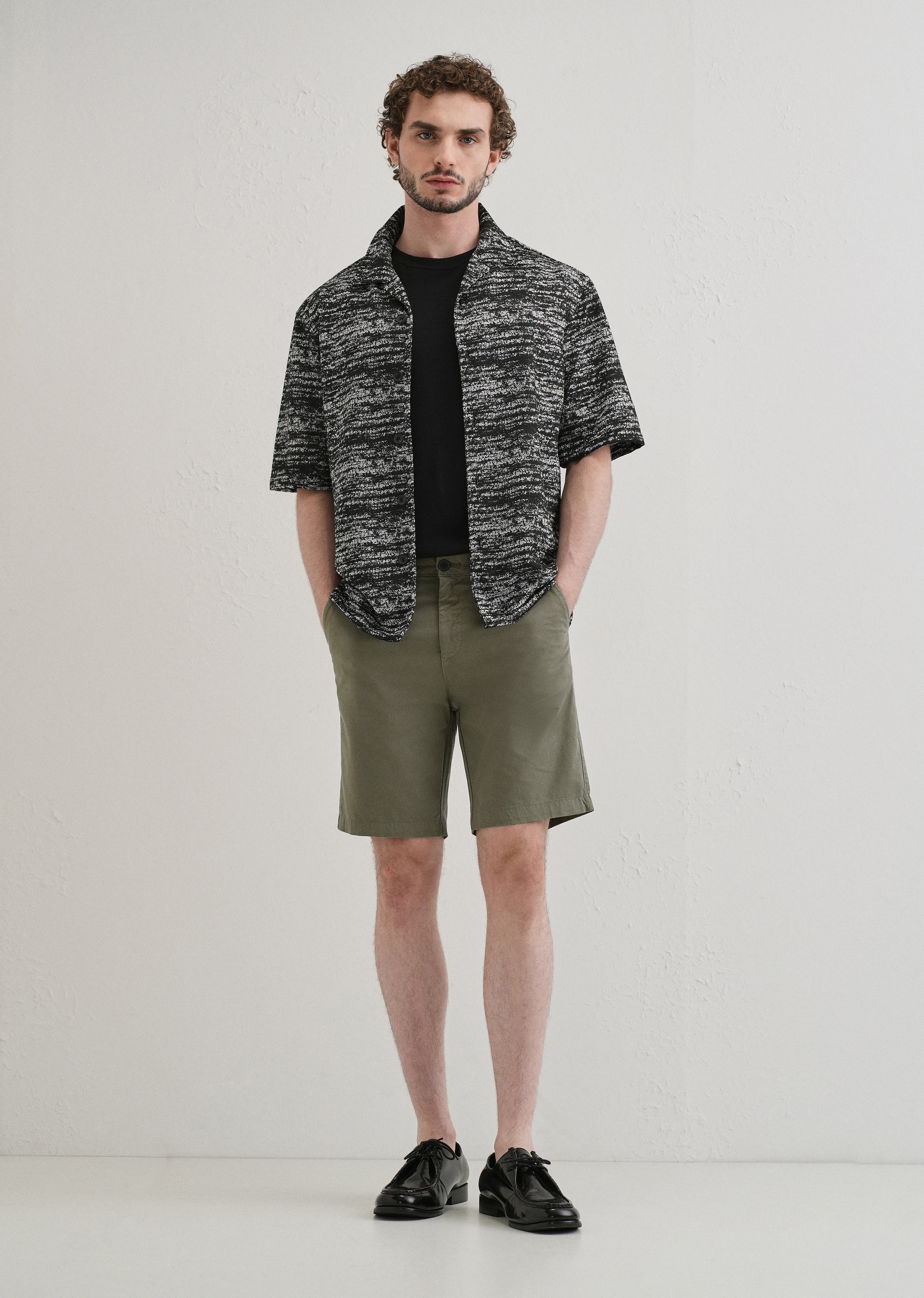 Sage Green Cotton Shorts