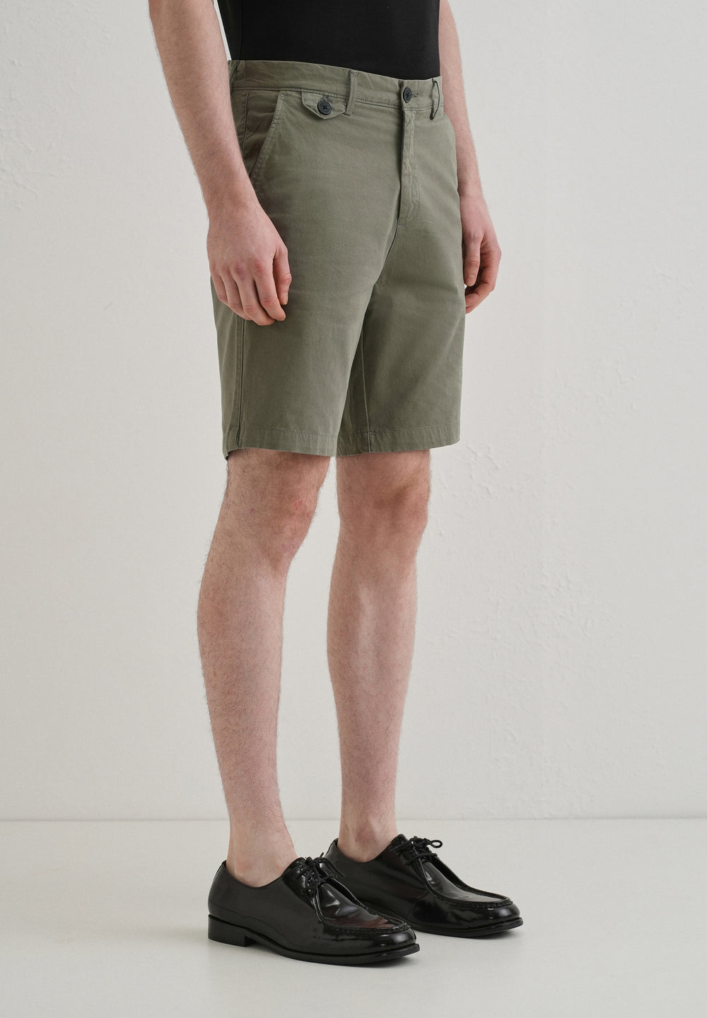 Sage Green Cotton Shorts