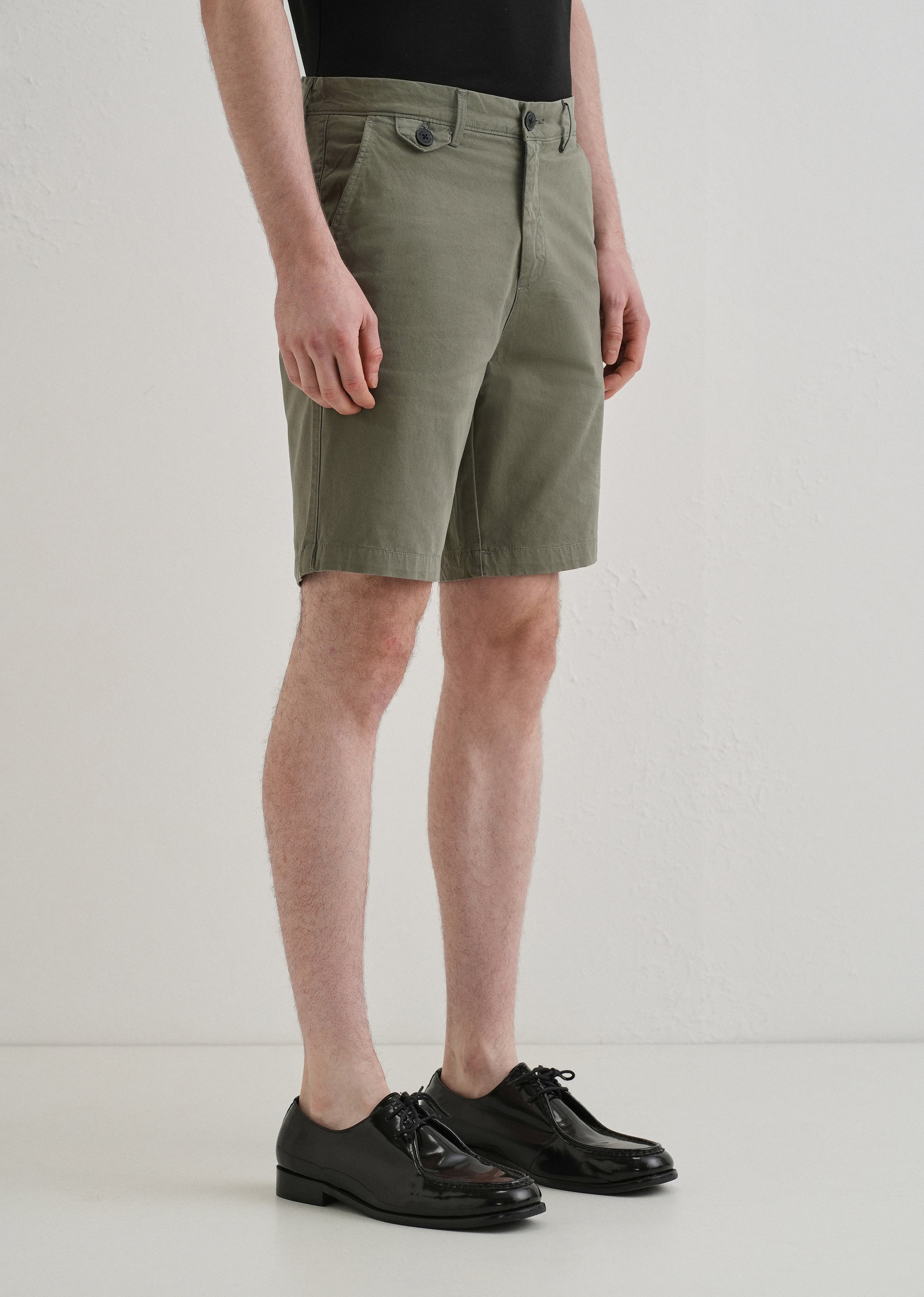 Sage Green Cotton Shorts