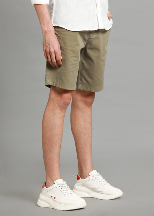 Sage Green Cotton Shorts