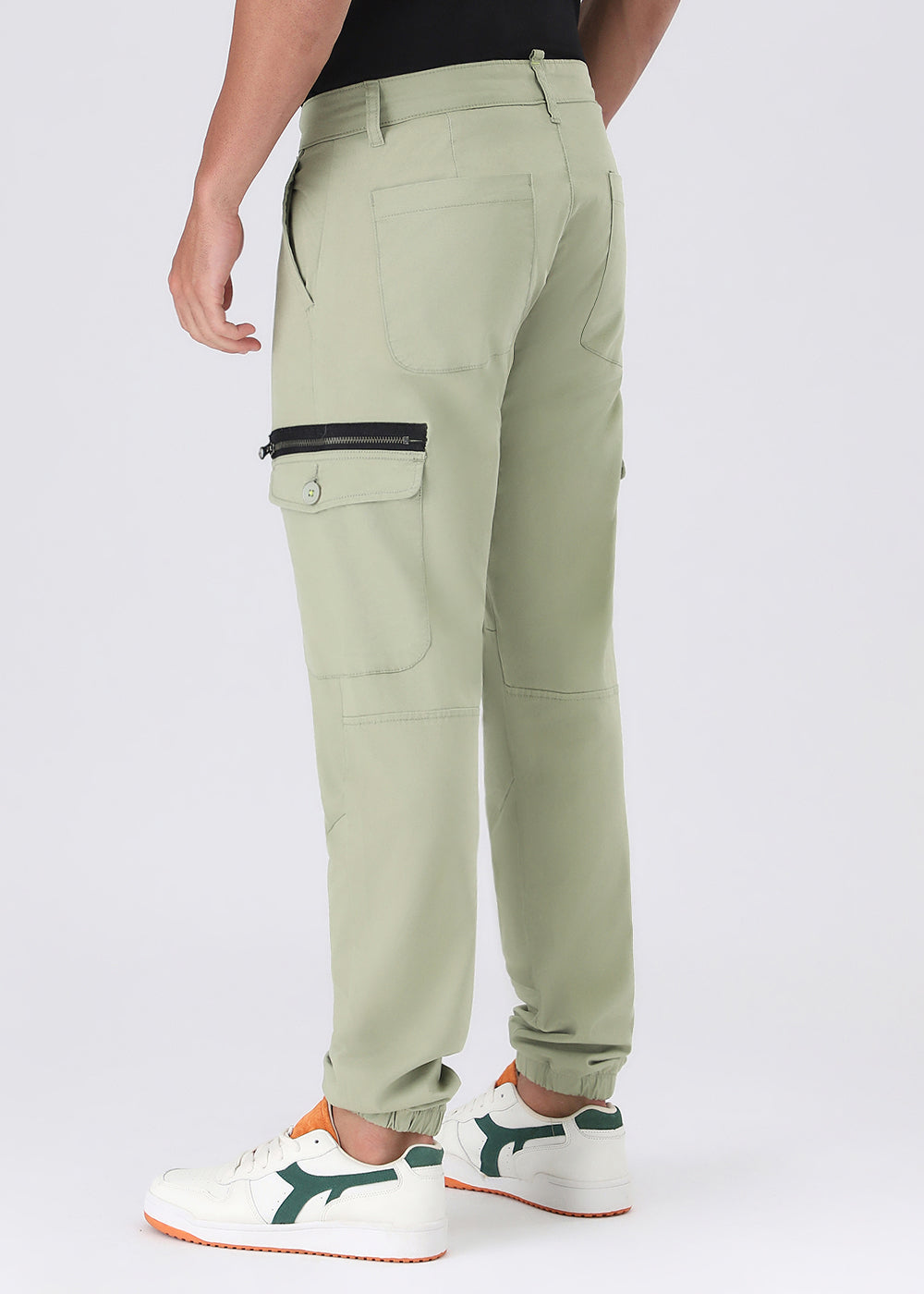 Sage Green Elasticated Cargo Pant