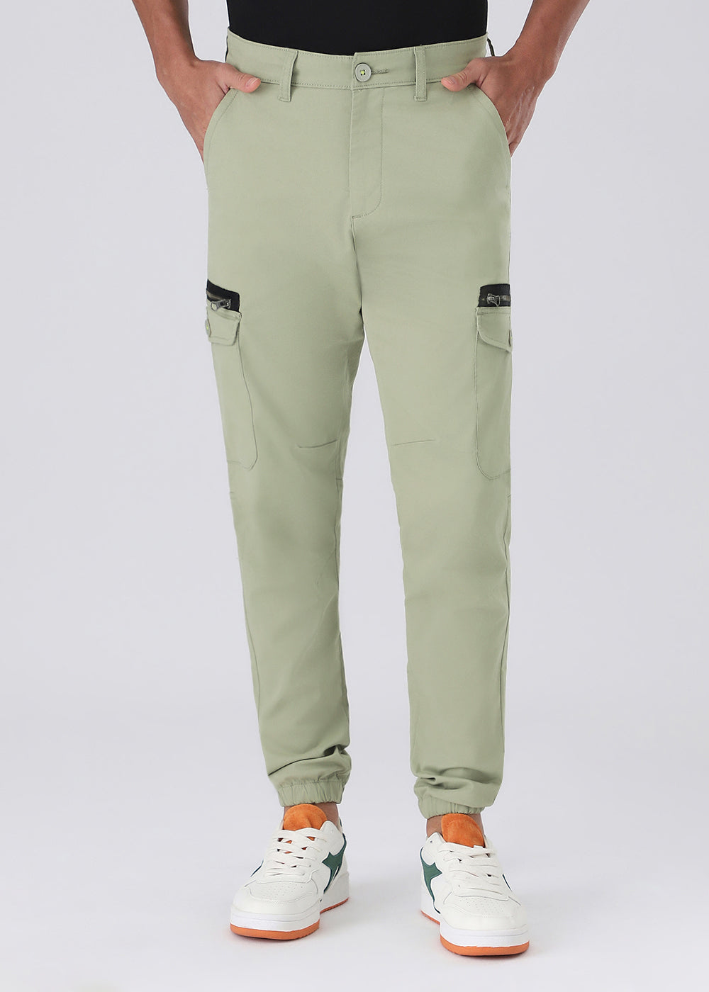 Sage Green Elasticated Cargo Pant