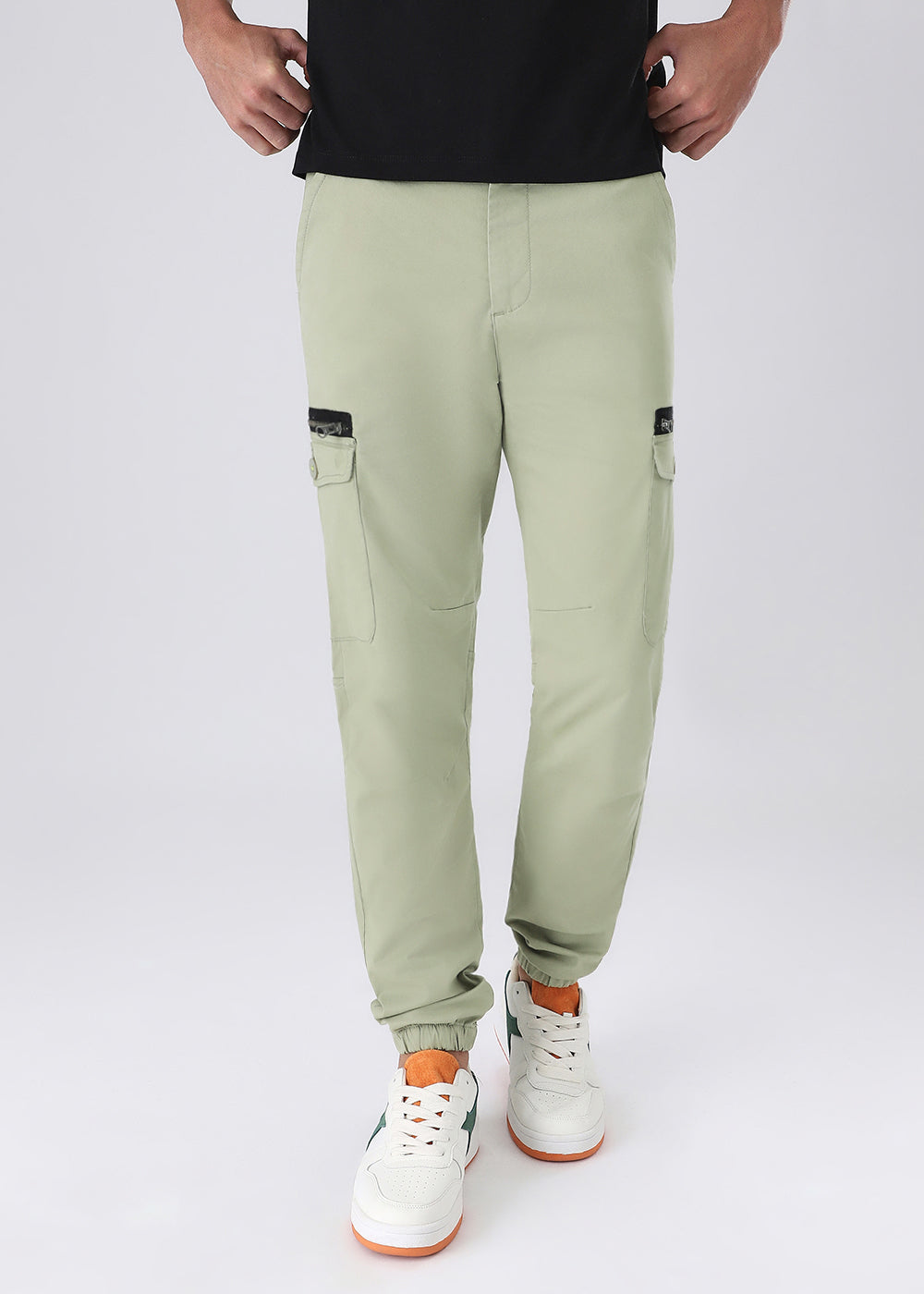 Sage Green Elasticated Cargo Pant