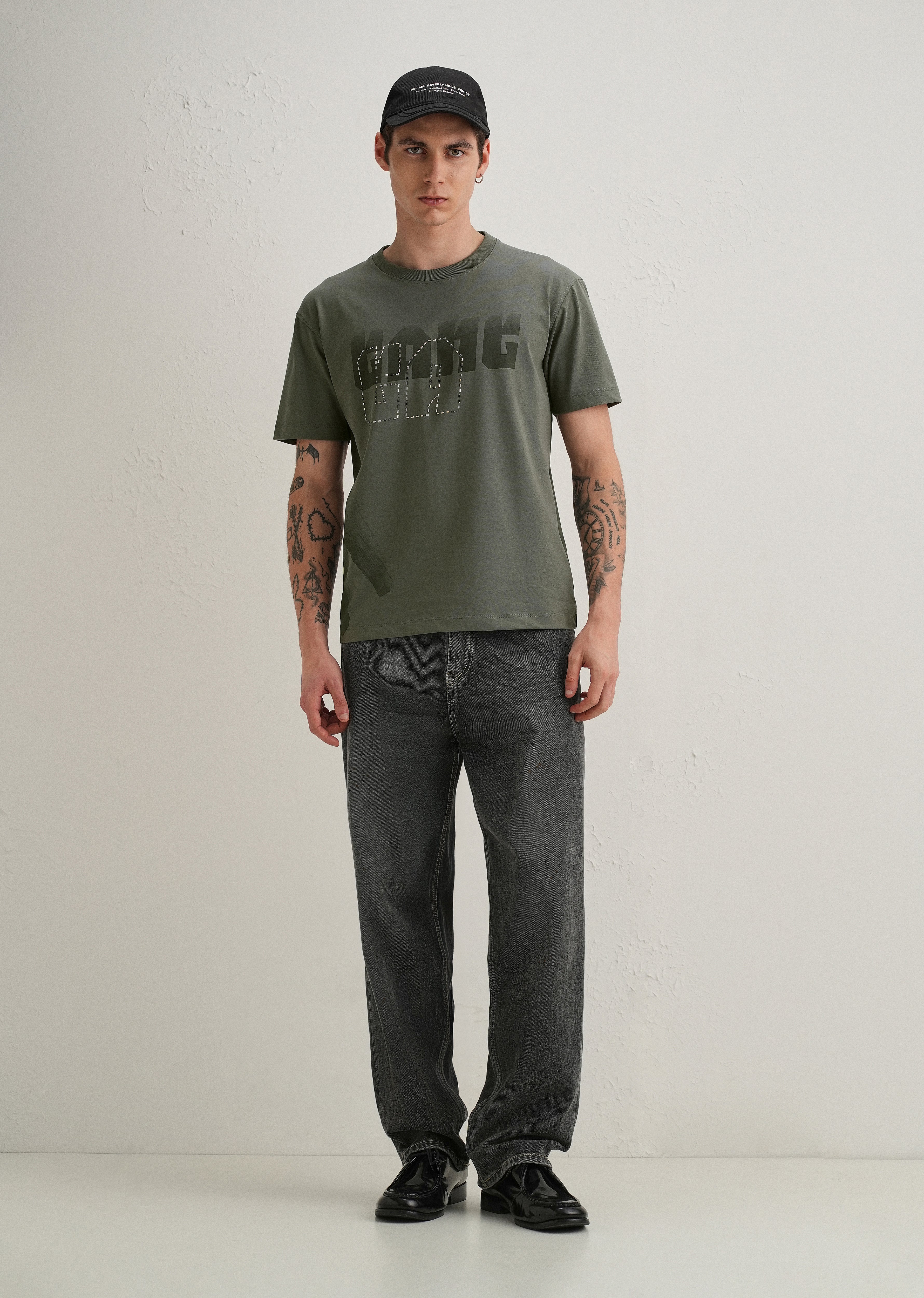 Sage Green Embellished T-Shirt