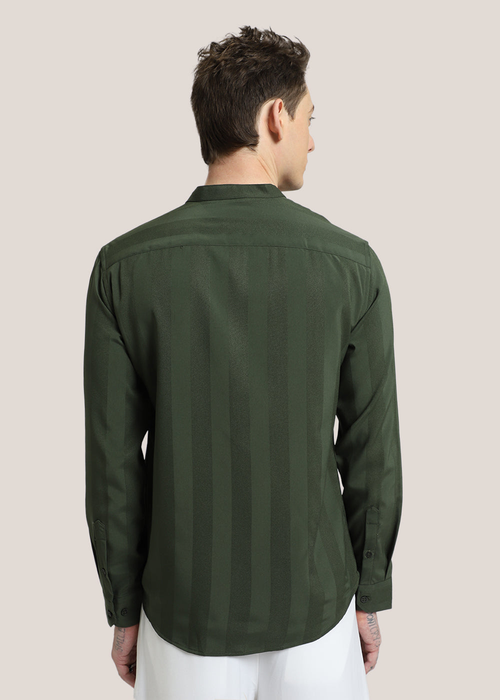 Sage Green Shein Patterned Shirt