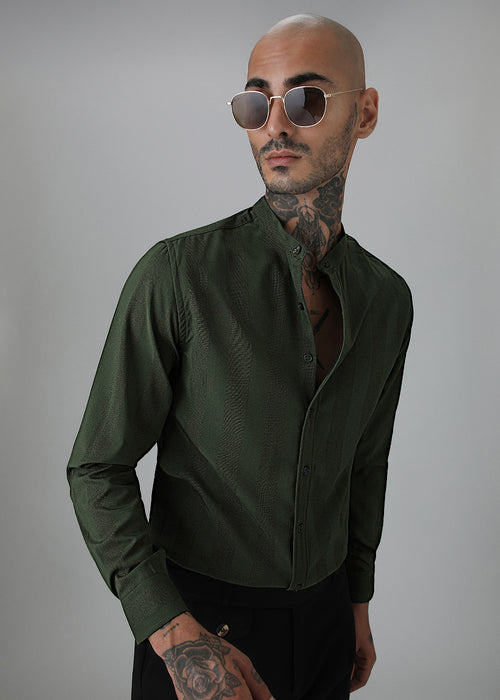 Sage Green Shein Patterned Shirt