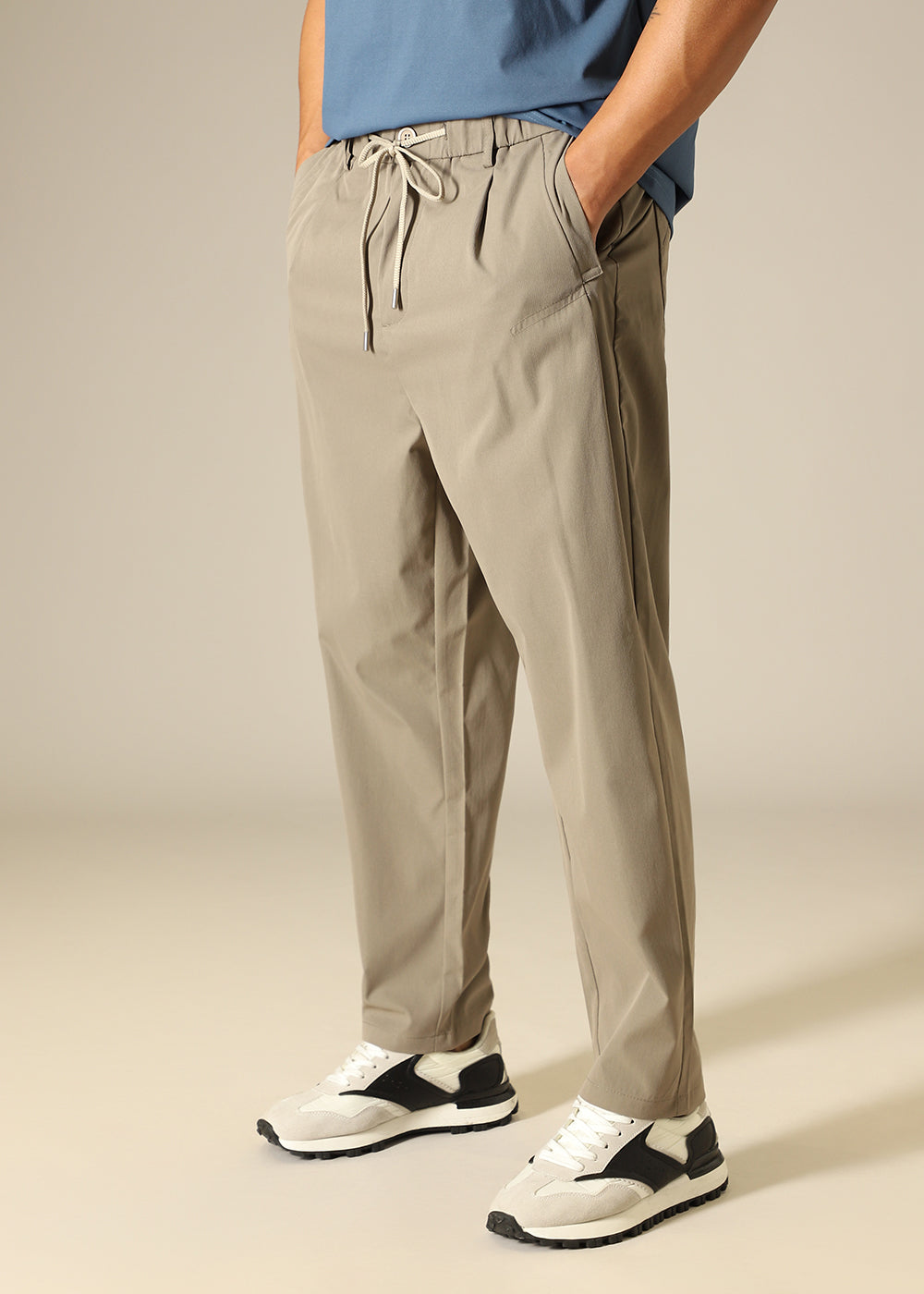 Sand Beige Relaxed Fit Trouser