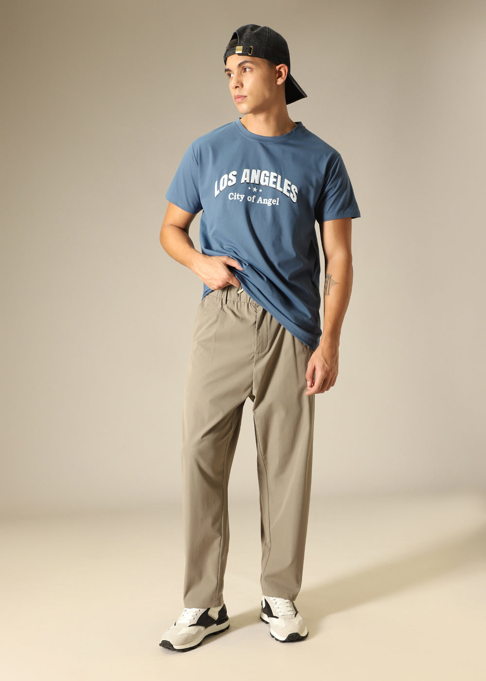 Sand Beige Relaxed Fit Trouser