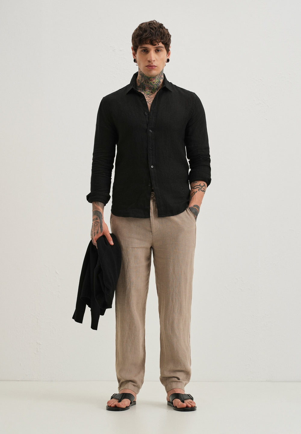 Sand Brown Linen pant