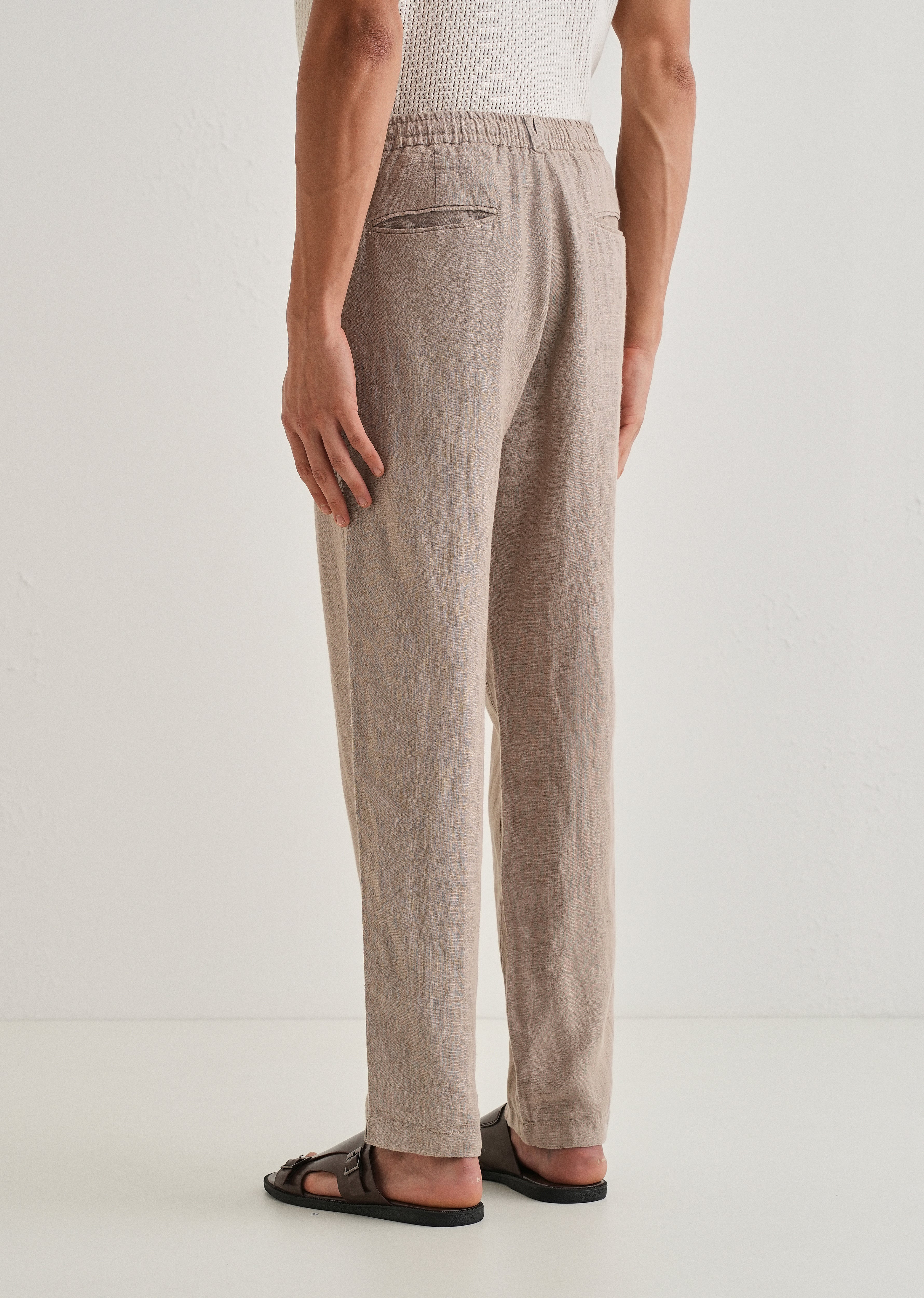 Sand Brown Linen pant