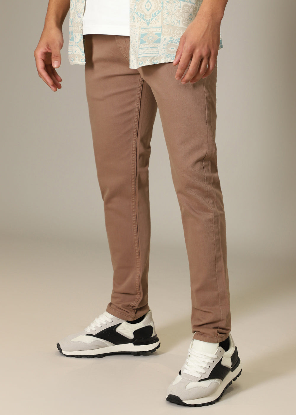 Sand Brown Slim fit Jeans