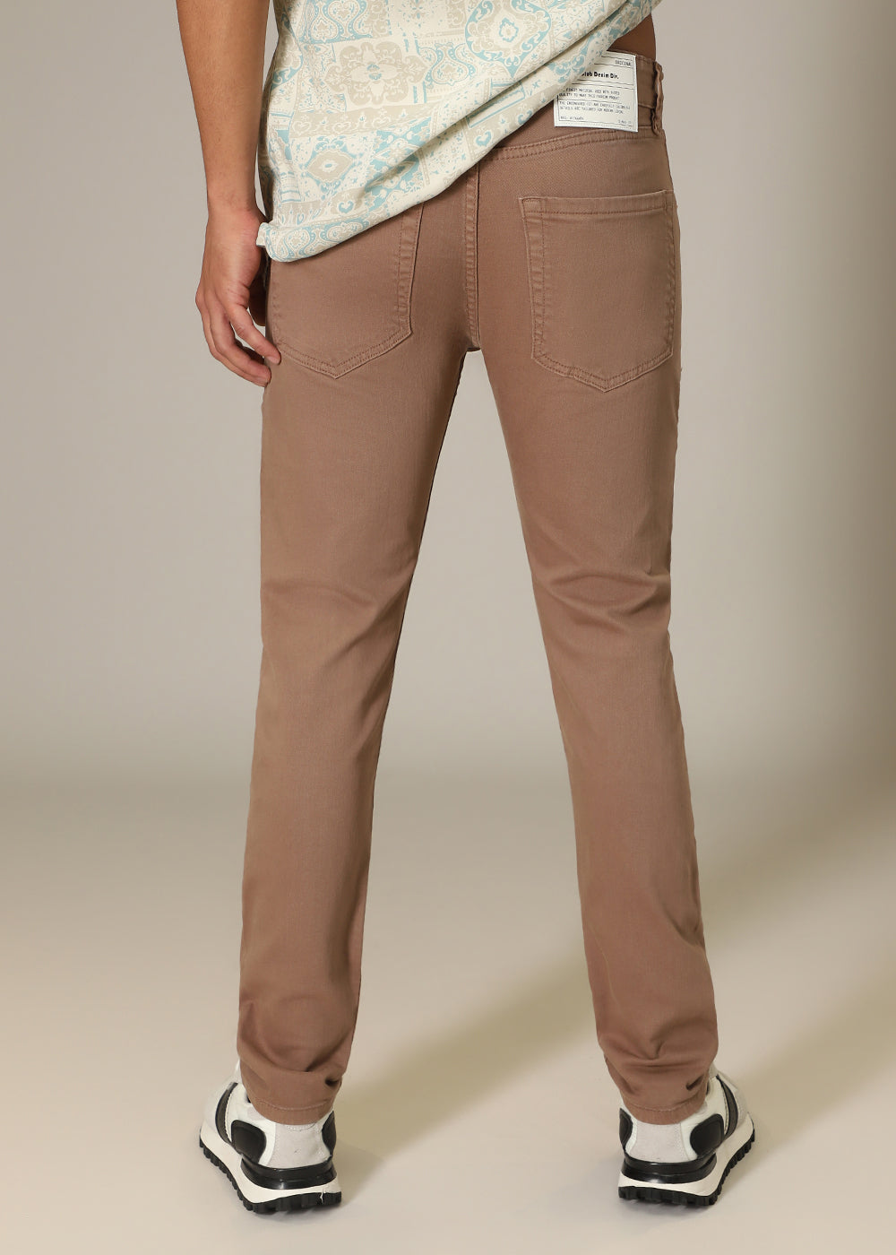 Sand Brown Slim fit Jeans