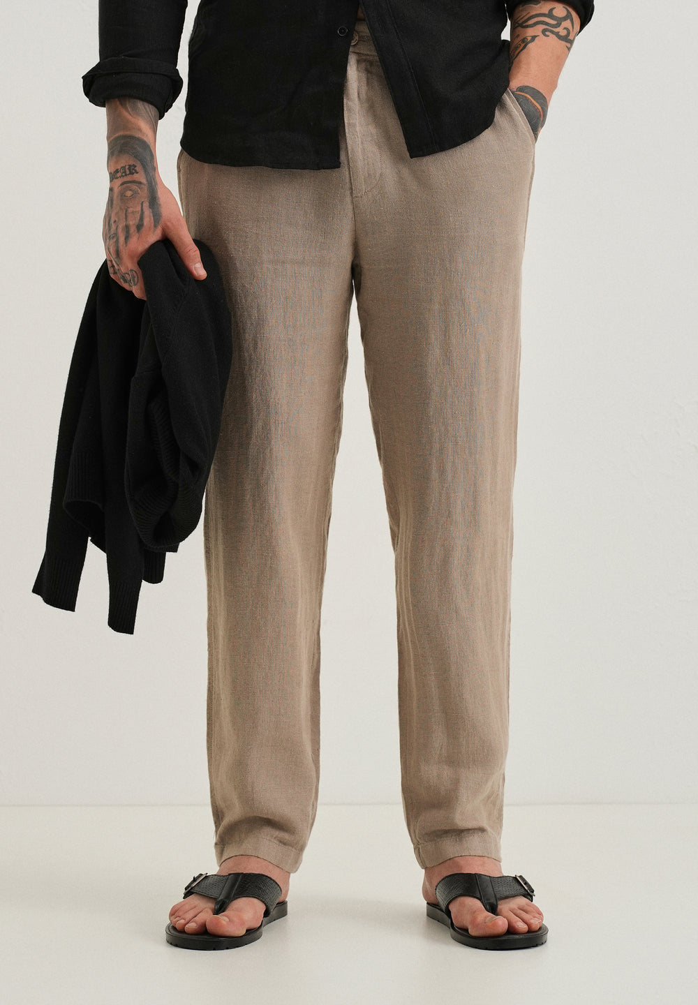 Sand Brown Linen pant