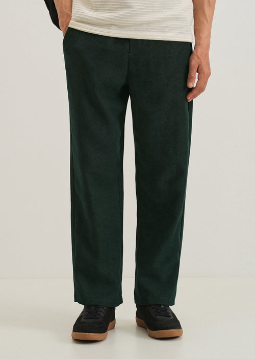 Scarab Green Thin-Corduroy Trousers