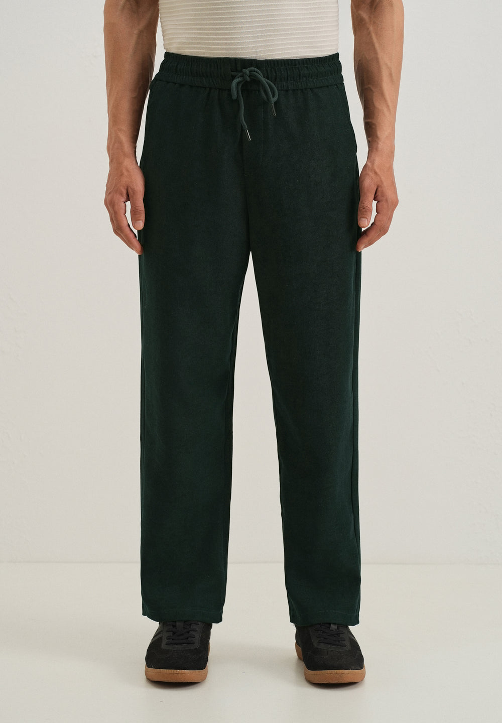 Scarab Green Thin-Corduroy Trousers