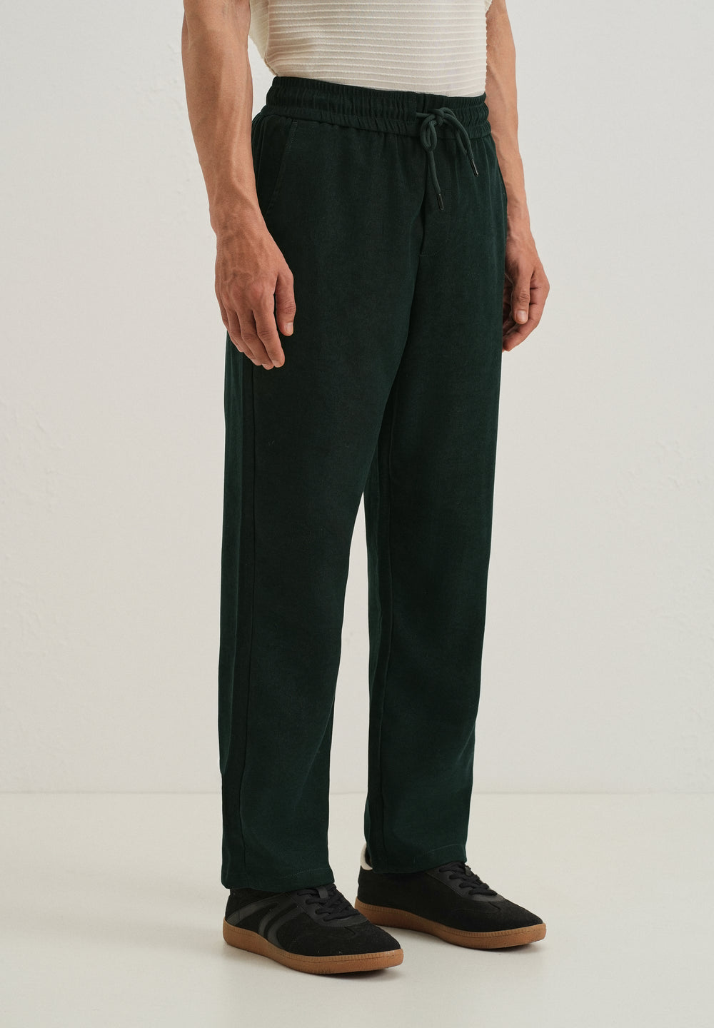 Scarab Green Thin-Corduroy Trousers