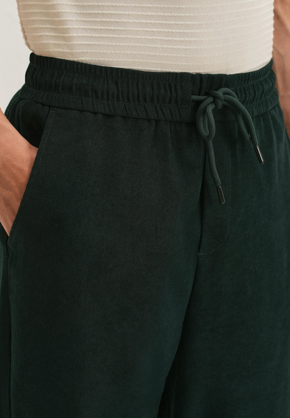 Scarab Green Thin-Corduroy Trousers