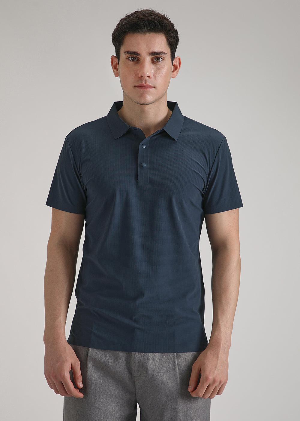 Self Blue Stitchless Polo T-shirt