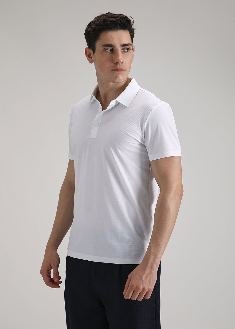 Self White Stitchless Polo T-shirt