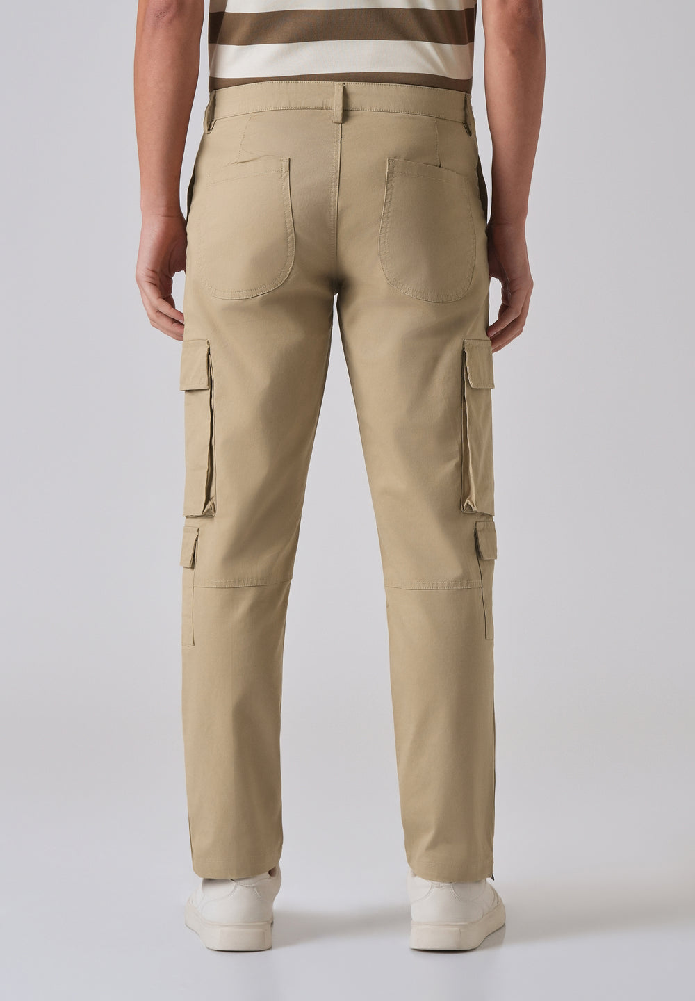 Sepia Brown Zipper Cargo Pant