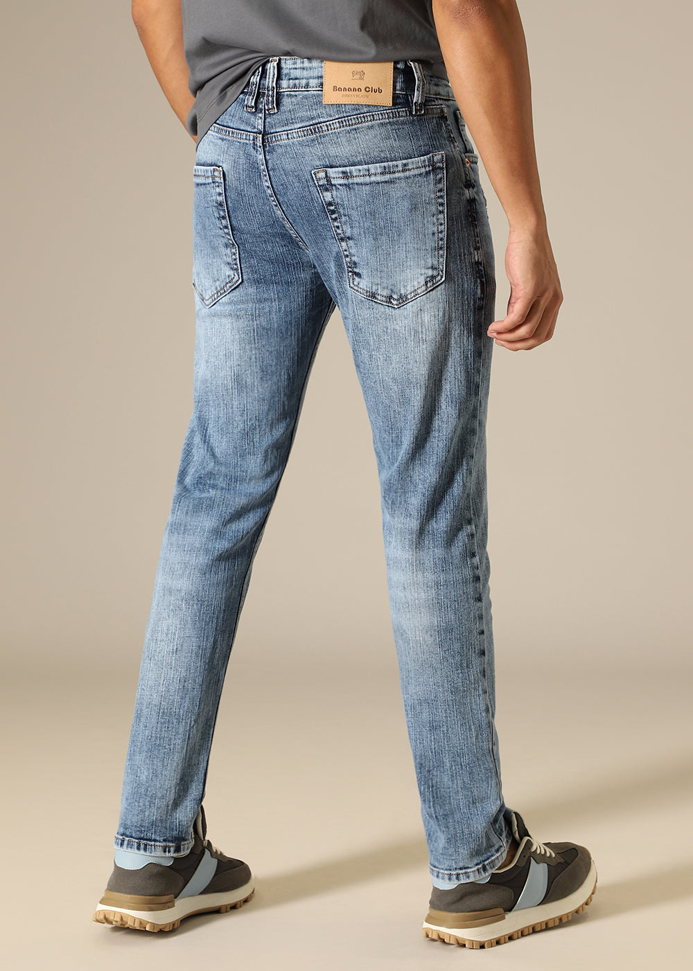 Shadow Blue Ankle Slim Fit Jeans