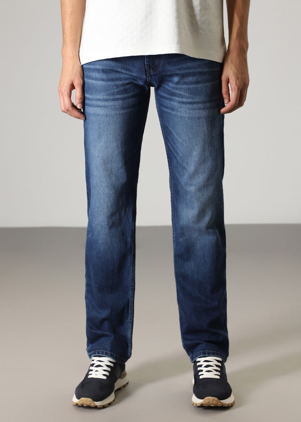 Shady Blue Straight Fit Denim