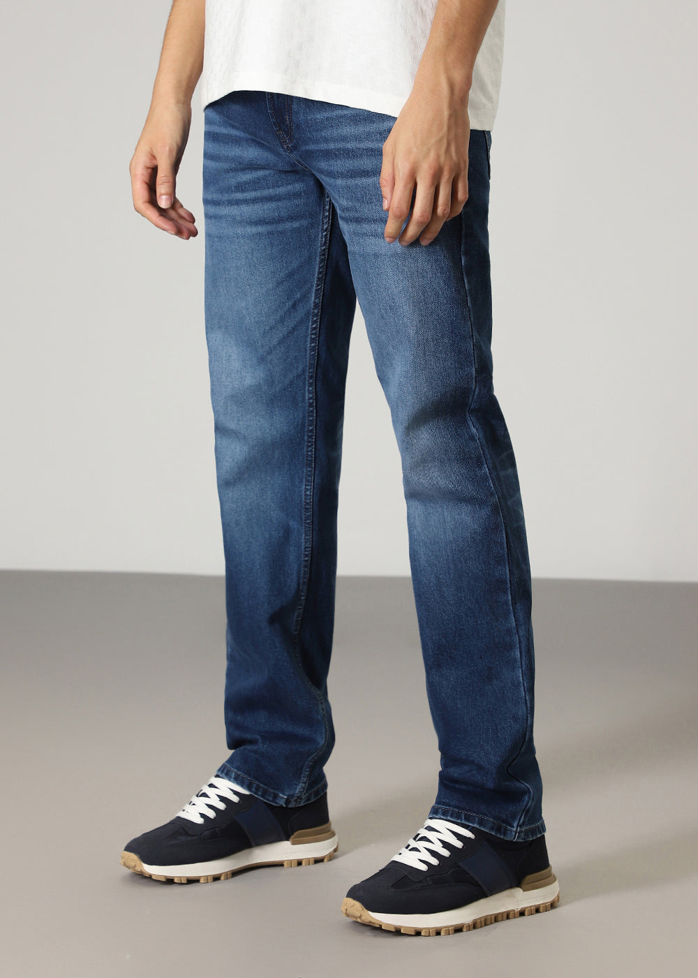 Shady Blue Straight Fit Denim