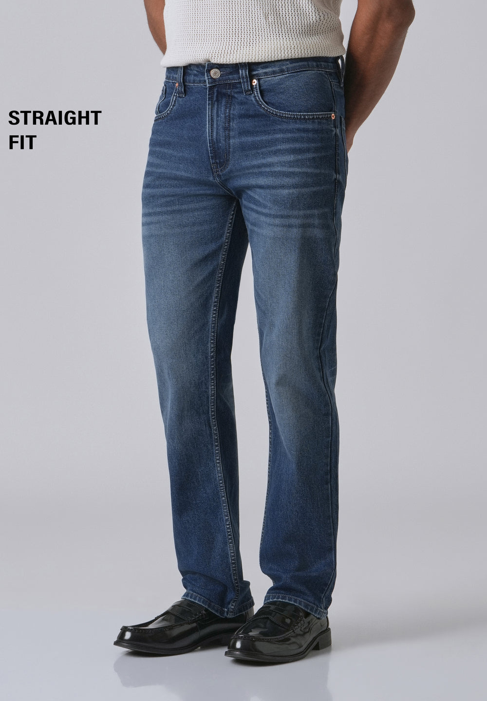 Shady Blue Straight Fit Denim