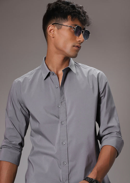 Shale Grey Cotton Shirt