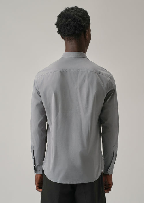 Shale Grey Plain Cotton Shirt